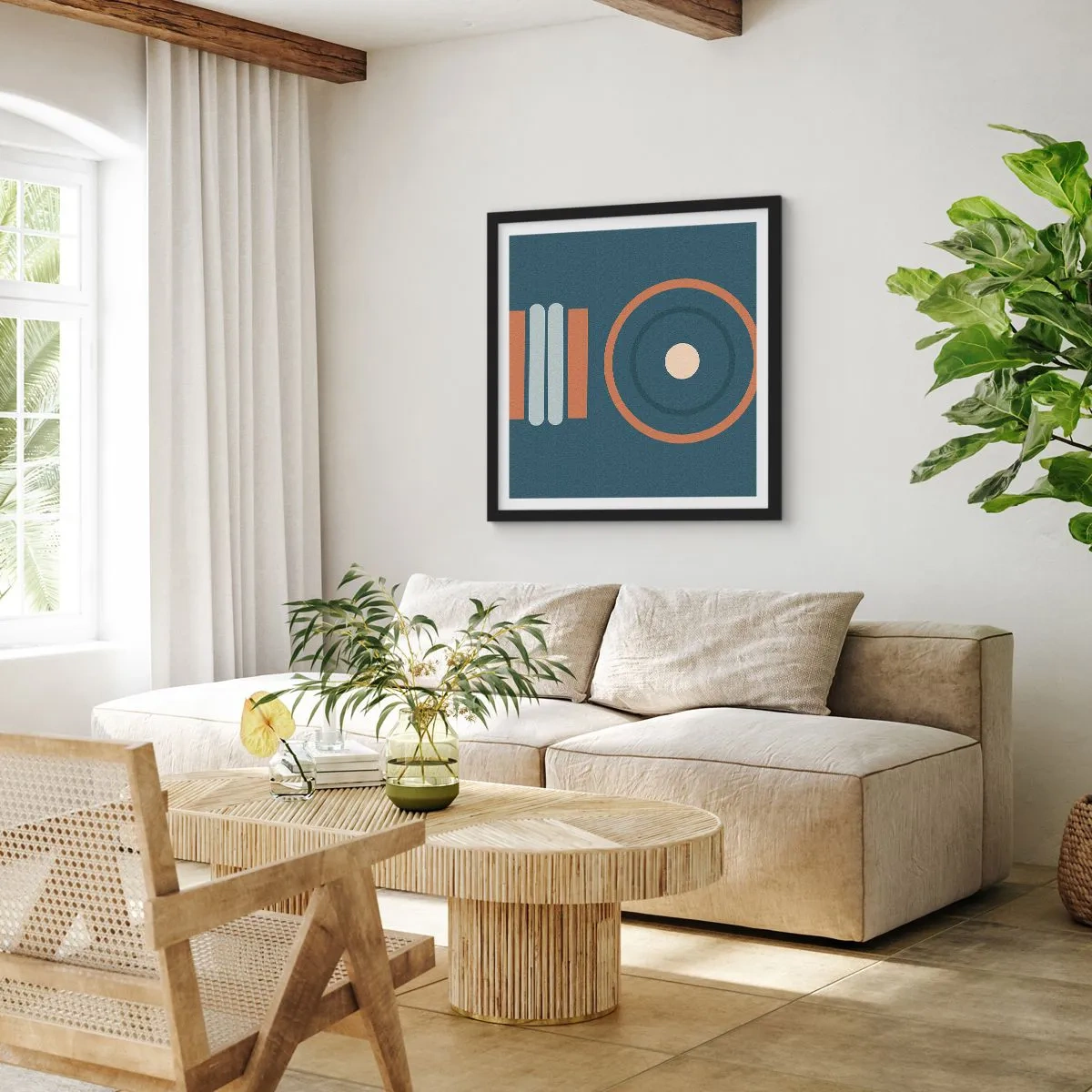 Plakat i sort ramme - Essensen af tingene - 30x30 cm