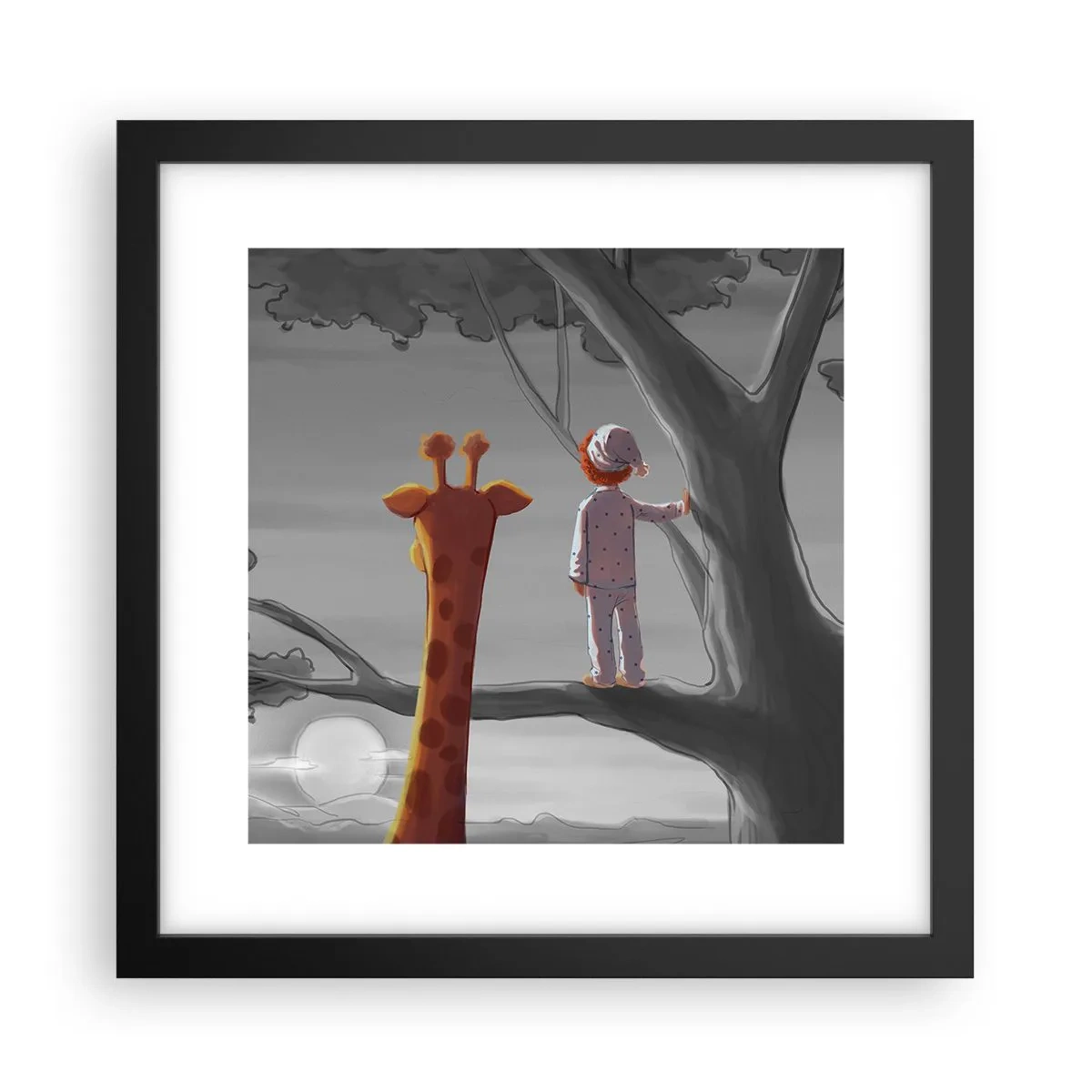 Plakat i sort ramme - Det sker virkelig - 30x30 cm