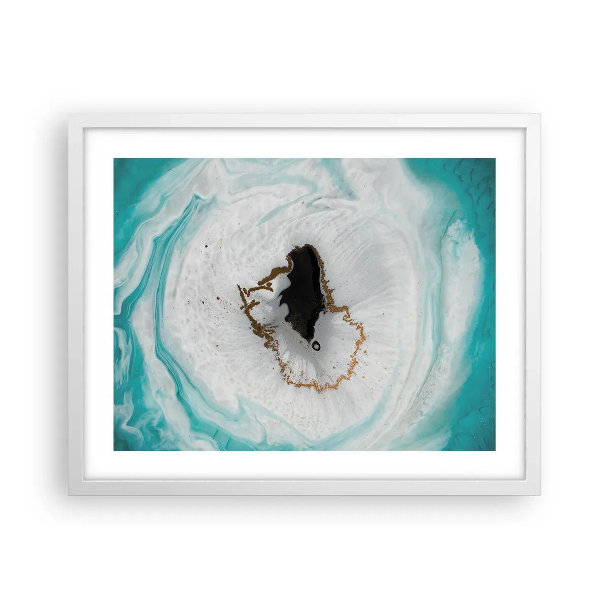 Plakat i hvid ramme - Kom indenfor - 50x40 cm