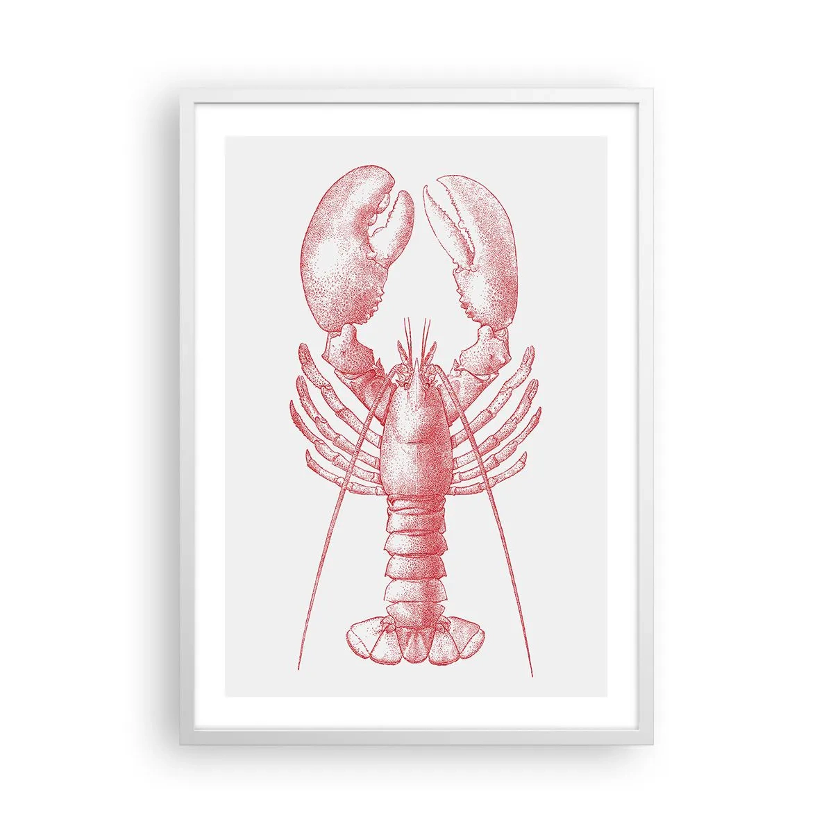 Plakat i hvid ramme - Hummer, der er Homer værdig - 50x70 cm