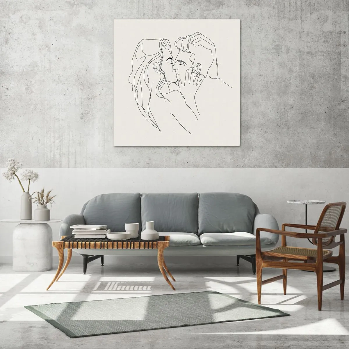 Billede på glas - Forviklet i følelser - 60x60 cm