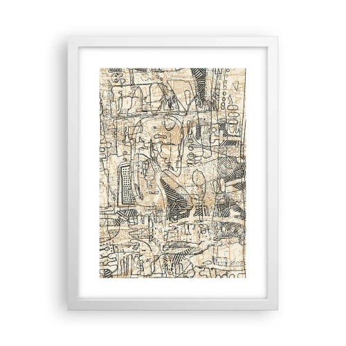 Plakat i hvid ramme - Venter på at blive afkodet - 30x40 cm