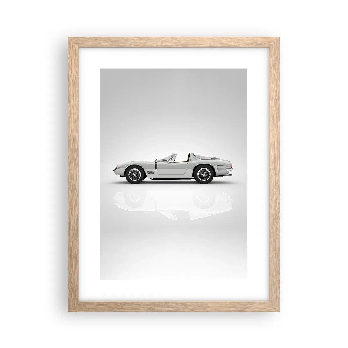 Plakat i ramme af lyst egetræ - Løftet om sjov - 30x40 cm