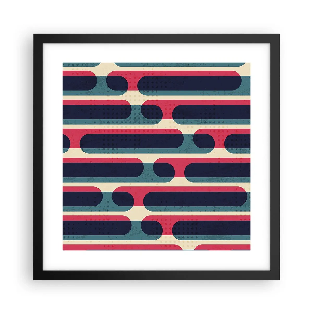 Plakat i sort ramme - Indad og fremad - 40x40 cm