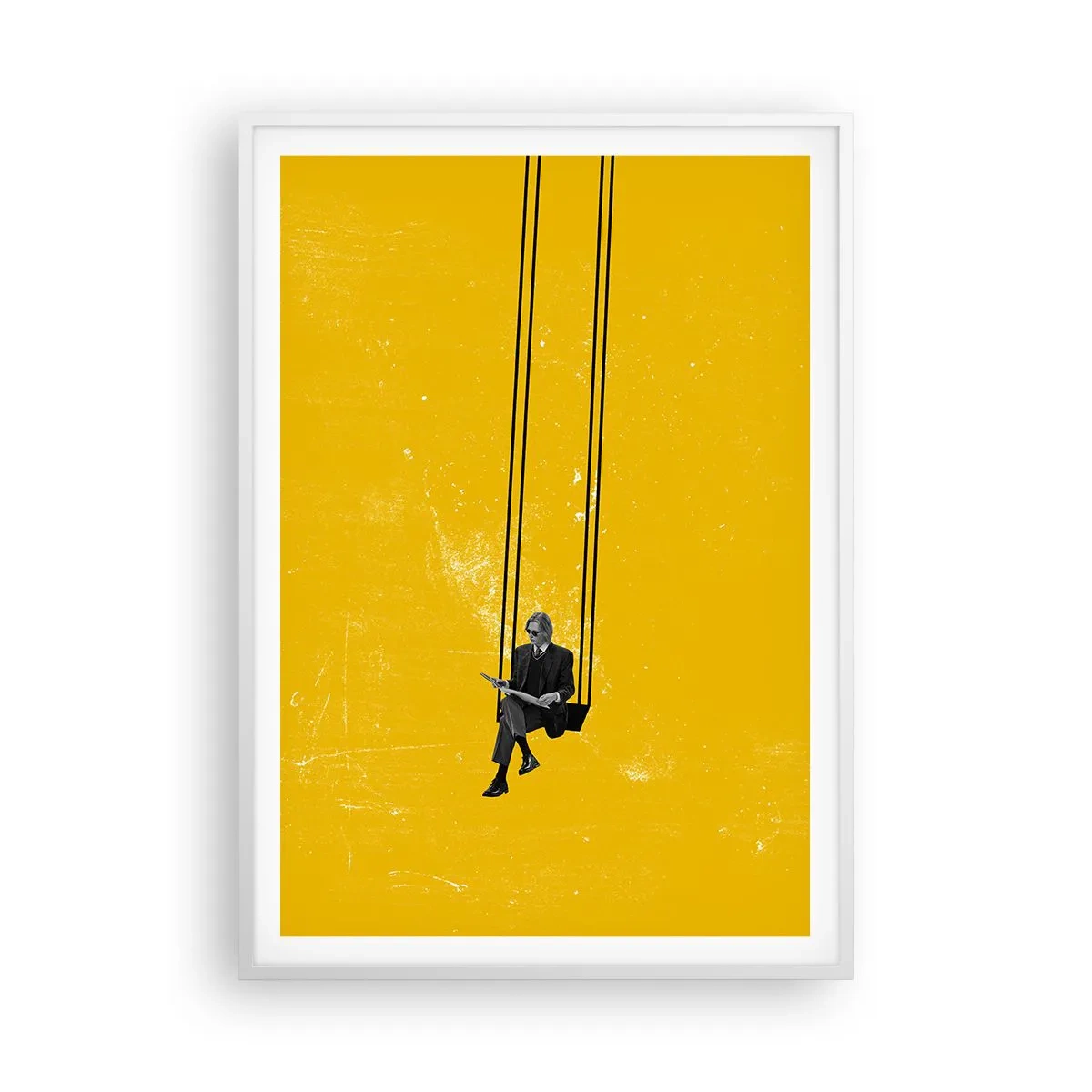 Plakat i hvid ramme - En dag som alle andre - 70x100 cm