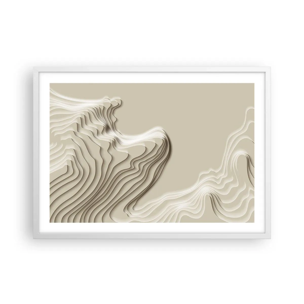 Plakat i hvid ramme - Kunstens topografi - 70x50 cm