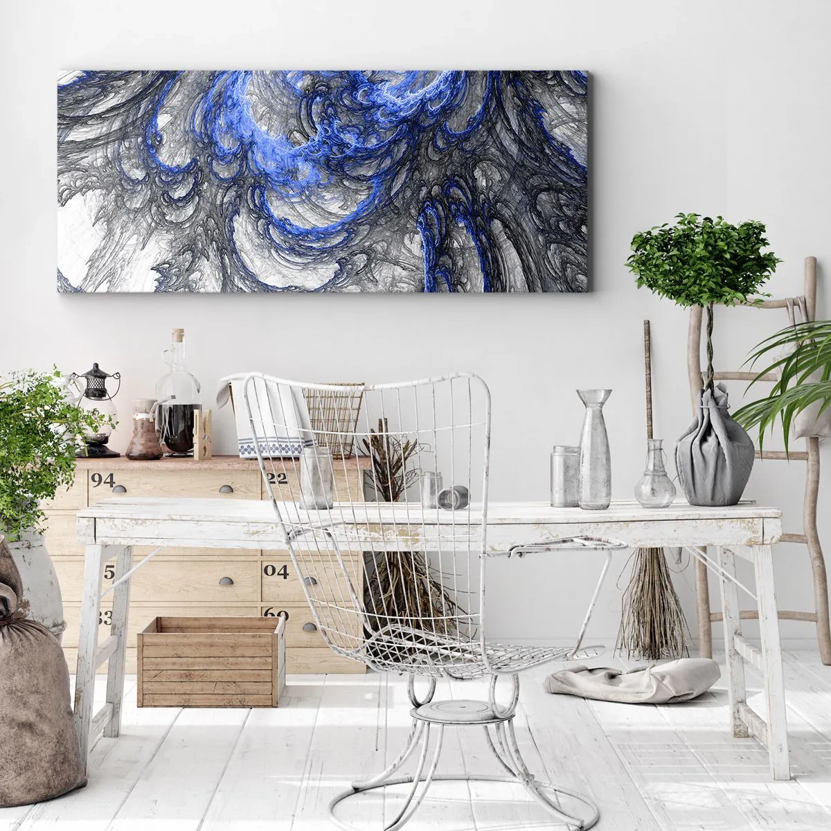 Lærredstryk - Billede på lærred - En bølges fødsel - 100x40 cm