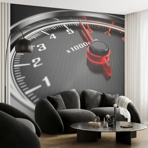 Fototapet Premium Canvas - Træd på speederen - Automotive, Speedometer, 3D - 450x315 cm