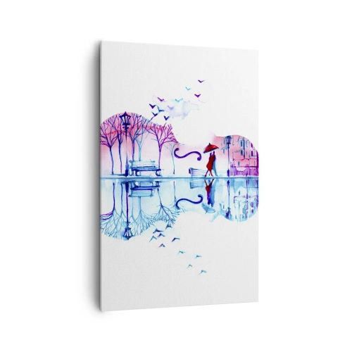 Lærredstryk - Billede på lærred - Jeg vil bringe jer regnvejrssange - 80x120 cm