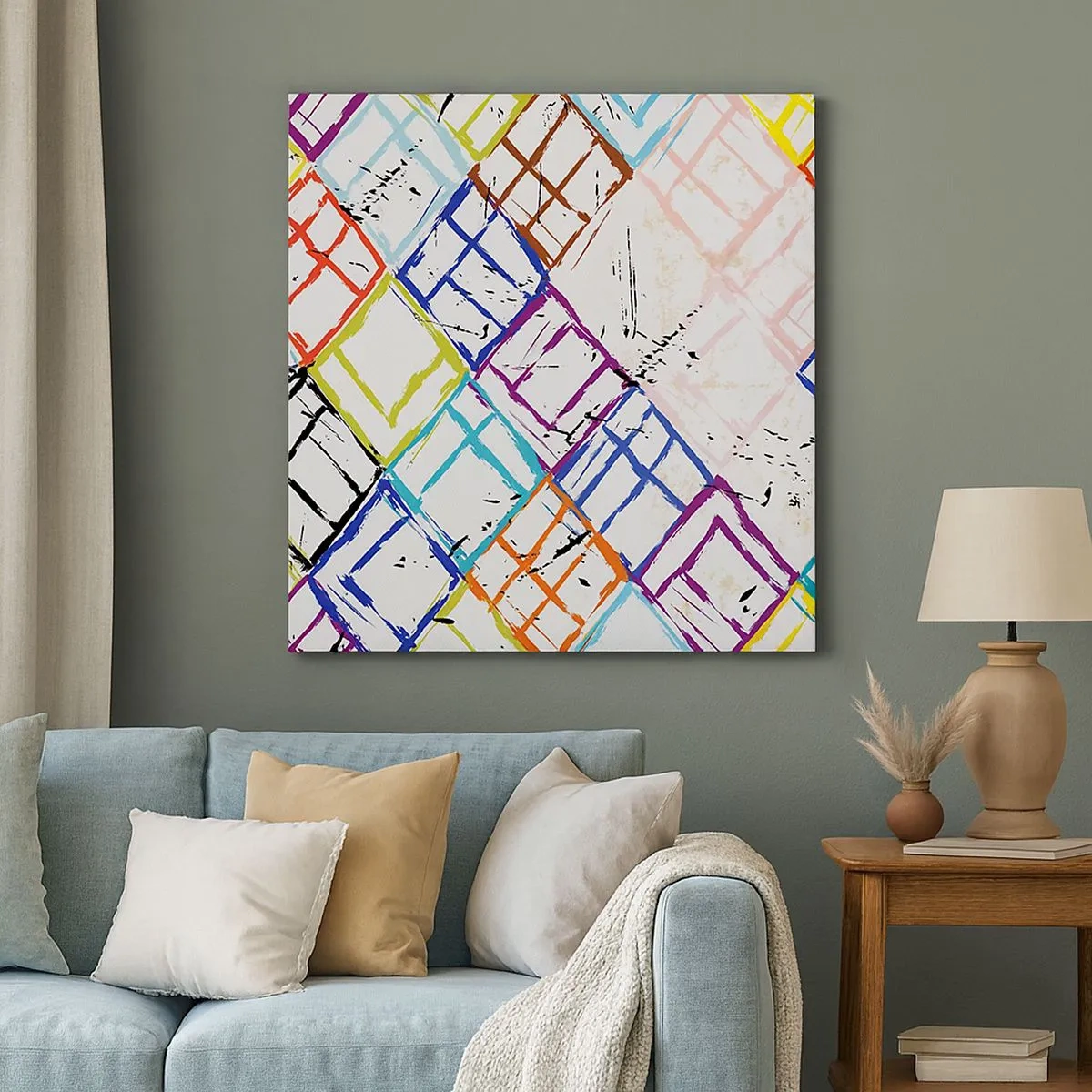 Lærredstryk - Billede på lærred - Celler til udlejning - 30x30 cm