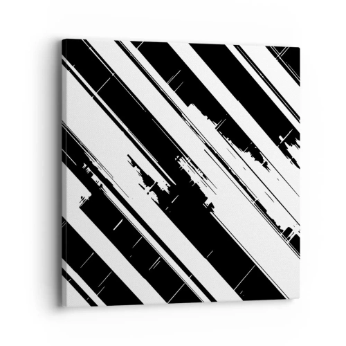 Lærredstryk - Billede på lærred - Intens og dynamisk komposition - 40x40 cm
