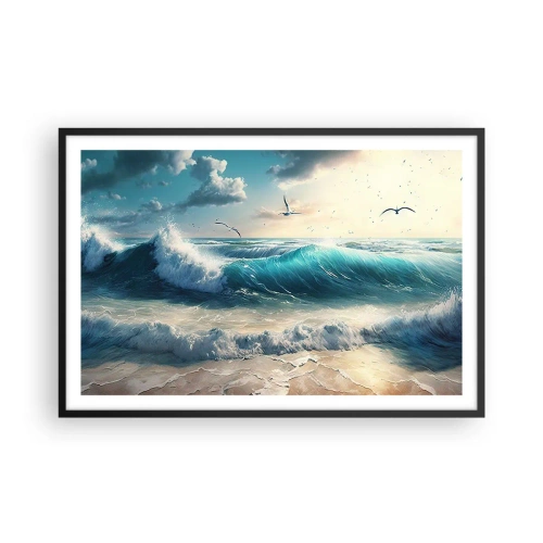 Plakat i sort ramme - Støj kun for dig - 91x61 cm