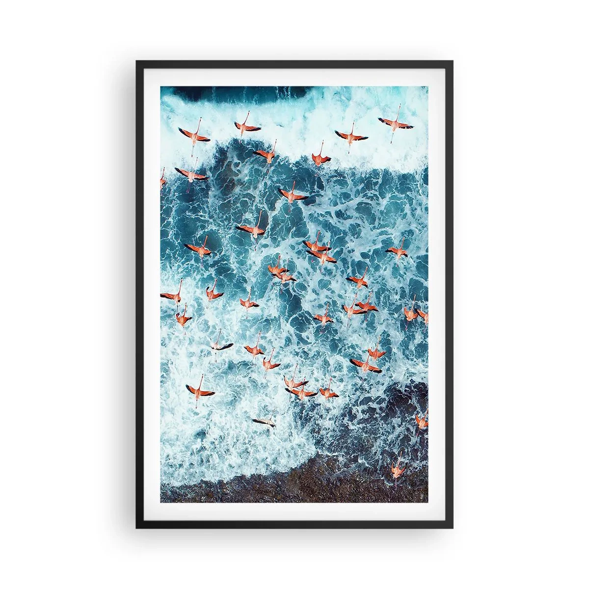 Plakat i sort ramme - Parade ved havet - 61x91 cm
