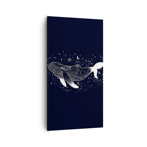 Lærredstryk - Billede på lærred - I universets ocean - 55x100 cm