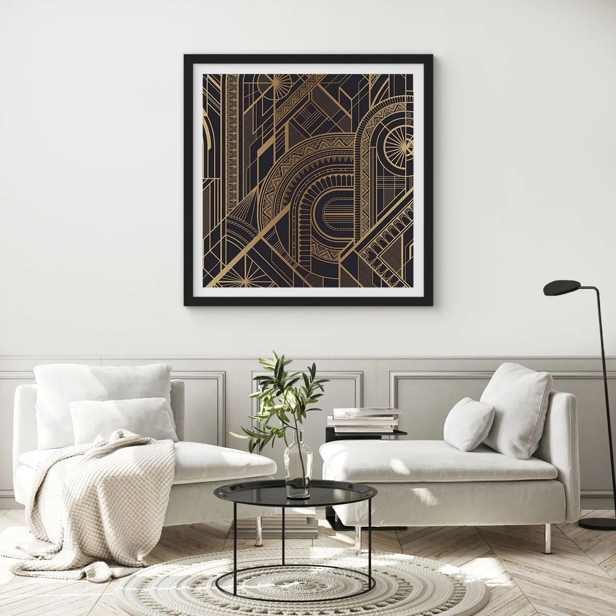 Plakat i sort ramme - Koncepter, idéer, planer - 50x50 cm