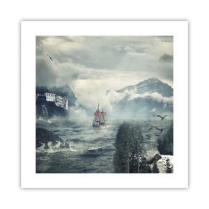 Plakat - På magiske vande - 40x40 cm