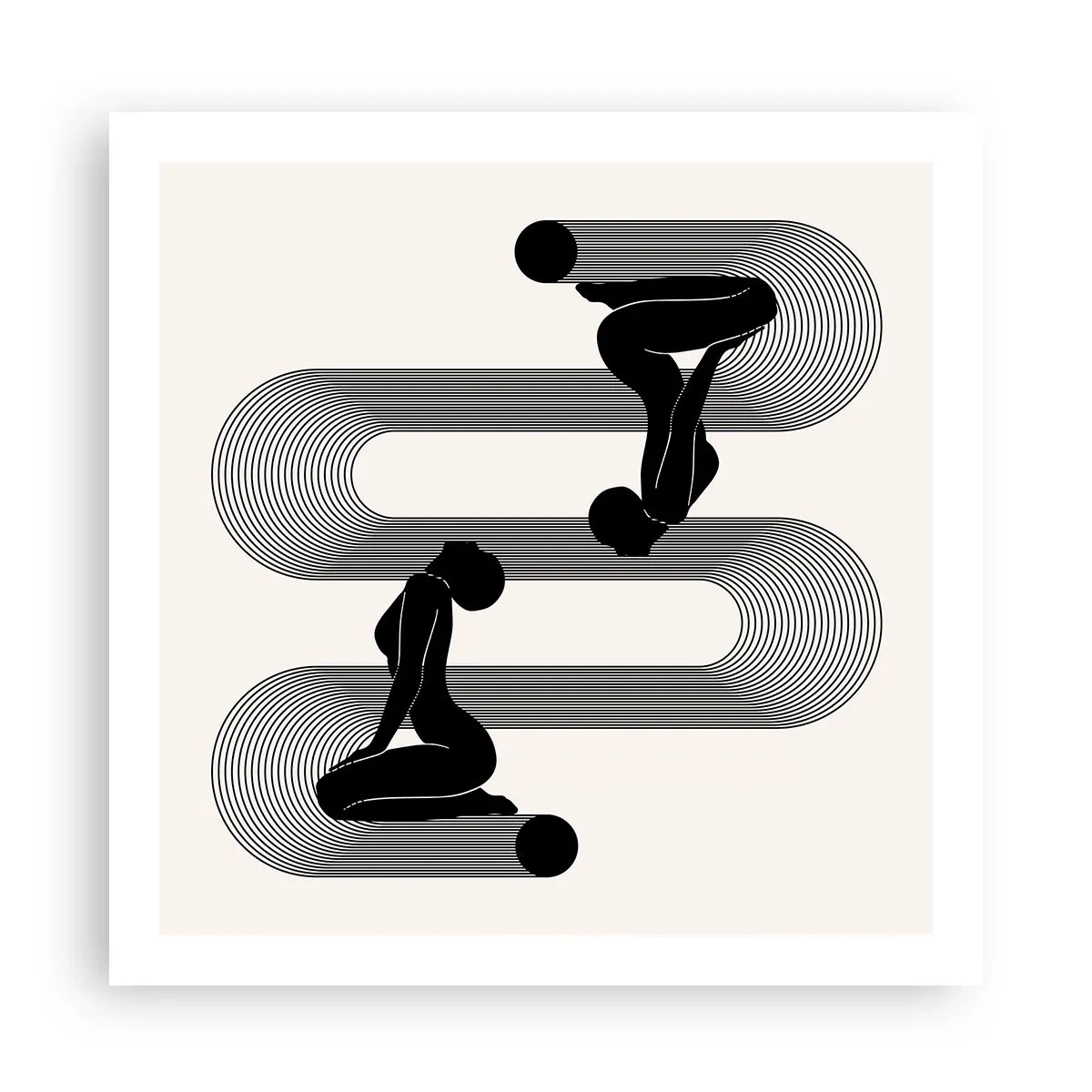 Plakat - Sensuel symmetri - 60x60 cm