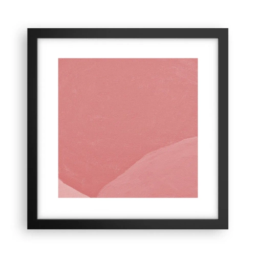 Plakat i sort ramme - Organisk komposition i pink - 30x30 cm