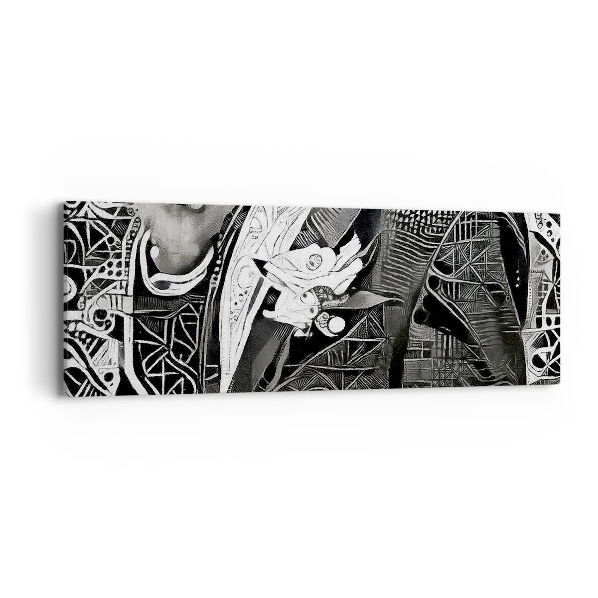 Lærredstryk - Billede på lærred - Bare en tilsyneladende grå mand - 90x30 cm