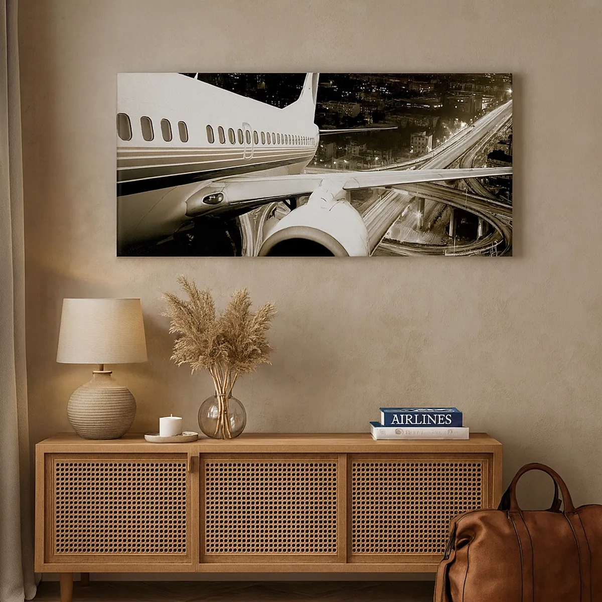 Lærredstryk - Billede på lærred - Stiger ind i natten - 30x30 cm