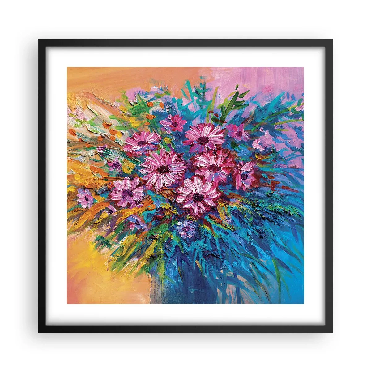 Plakat i sort ramme - Livets energi - 50x50 cm