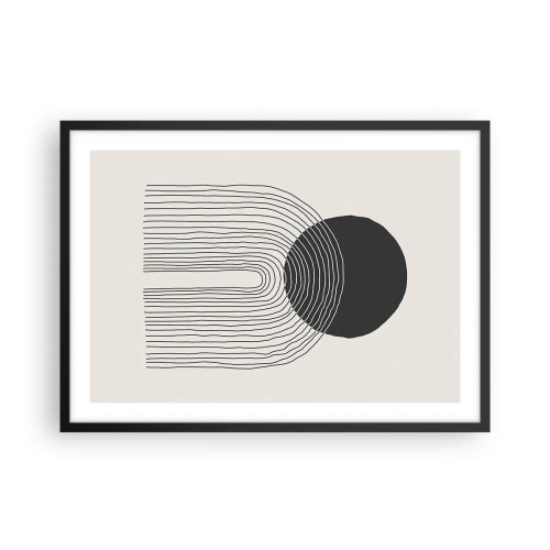 Plakat i sort ramme - Rystende og selvsikker - 70x50 cm