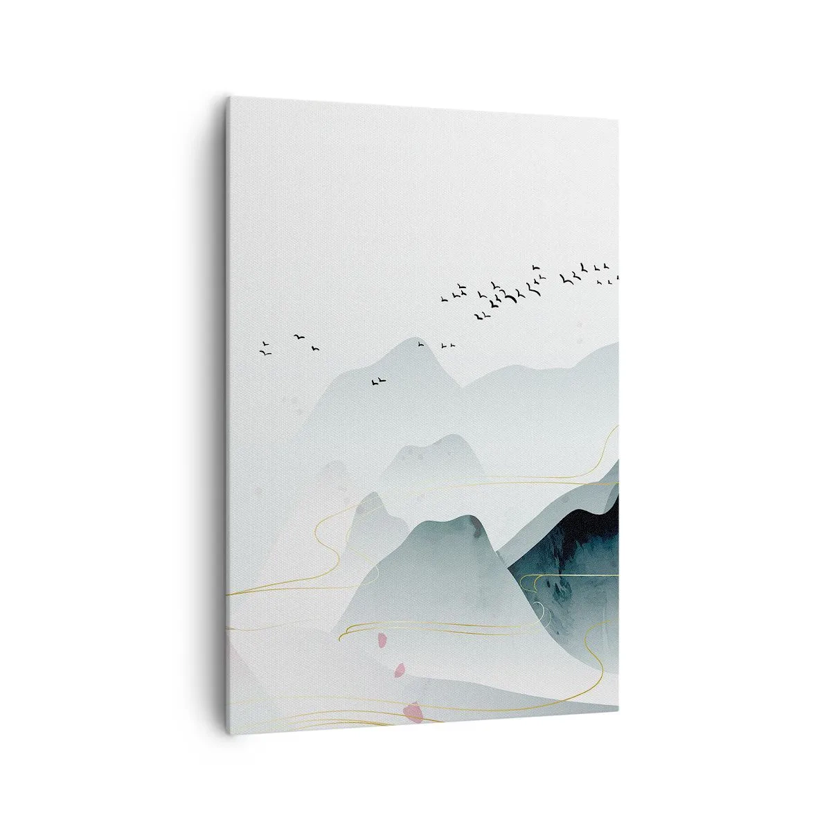 Lærredstryk - Billede på lærred - Over toppene - 70x100 cm