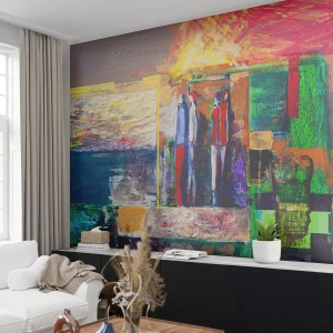 Fototapet Premium Sand - Forhold og følelser - Abstraktion, Mennesker, Stykke - 200x140 cm