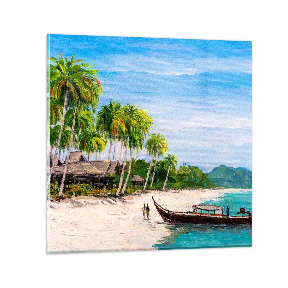 Billede på glas - En eksotisk drøm - 40x40 cm