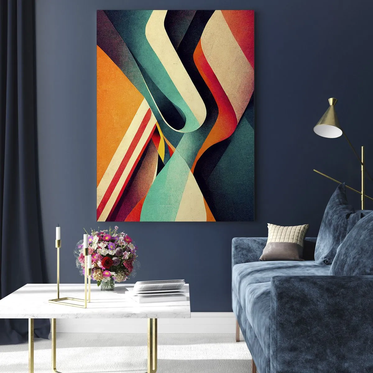 Billede på glas - Intens komposition - 50x70 cm