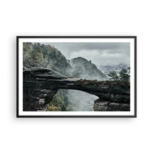 Plakat i sort ramme - Eventyret er ved at begynde - 91x61 cm