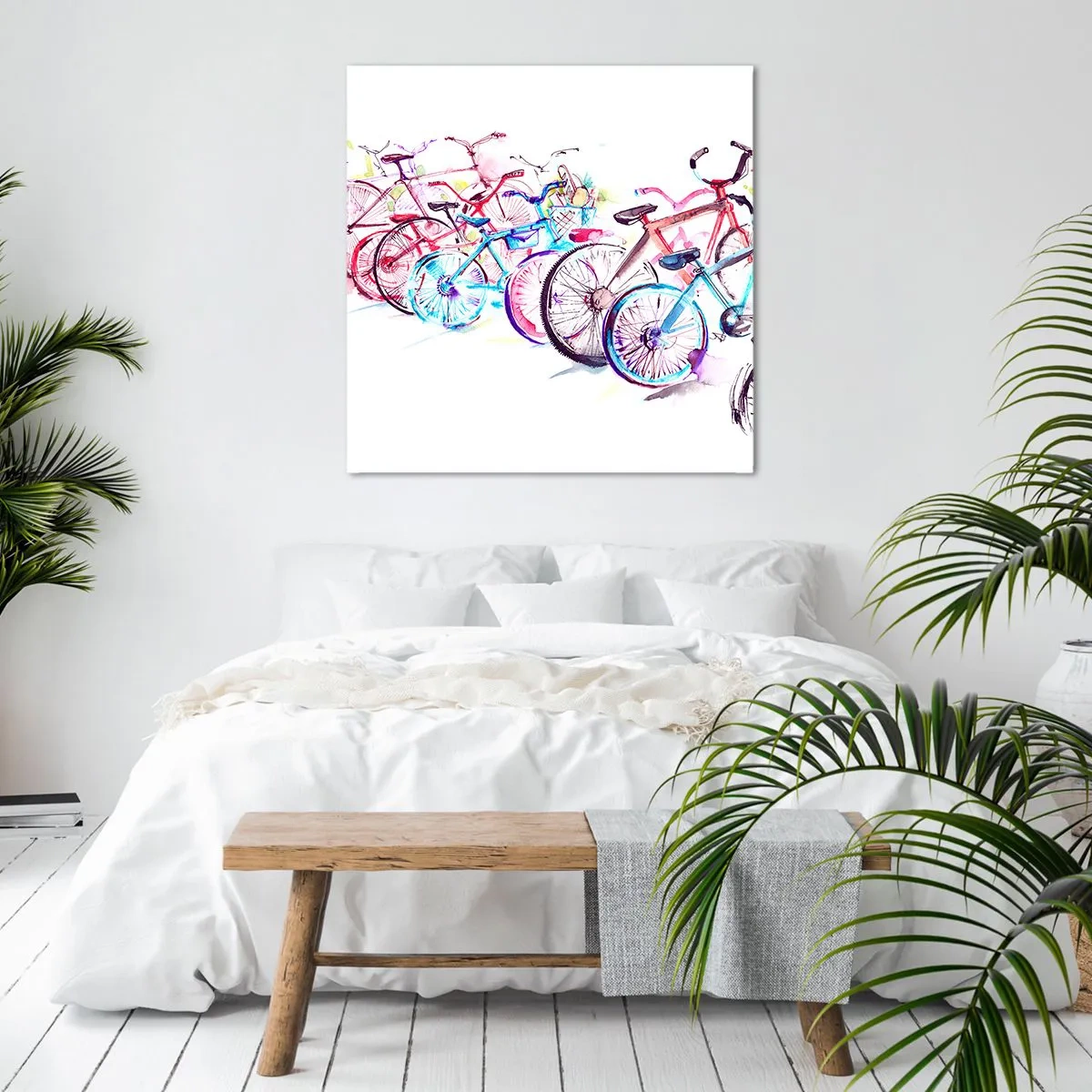 Lærredstryk - Billede på lærred - Antimoto klubmøde - 30x30 cm