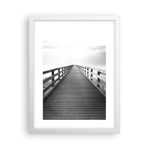 Plakat i hvid ramme - Ind i det fjerne… - 30x40 cm