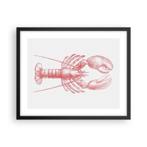 Plakat i sort ramme - Hummer, der er Homer værdig - 50x40 cm