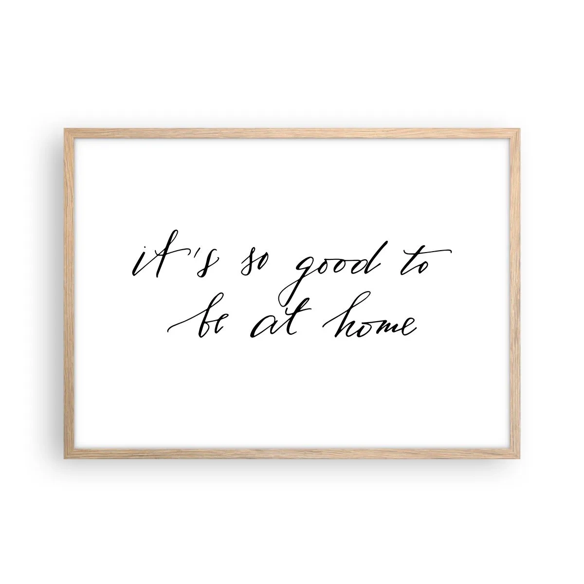 Plakat i ramme af lyst egetræ - Hele sandheden - 70x50 cm