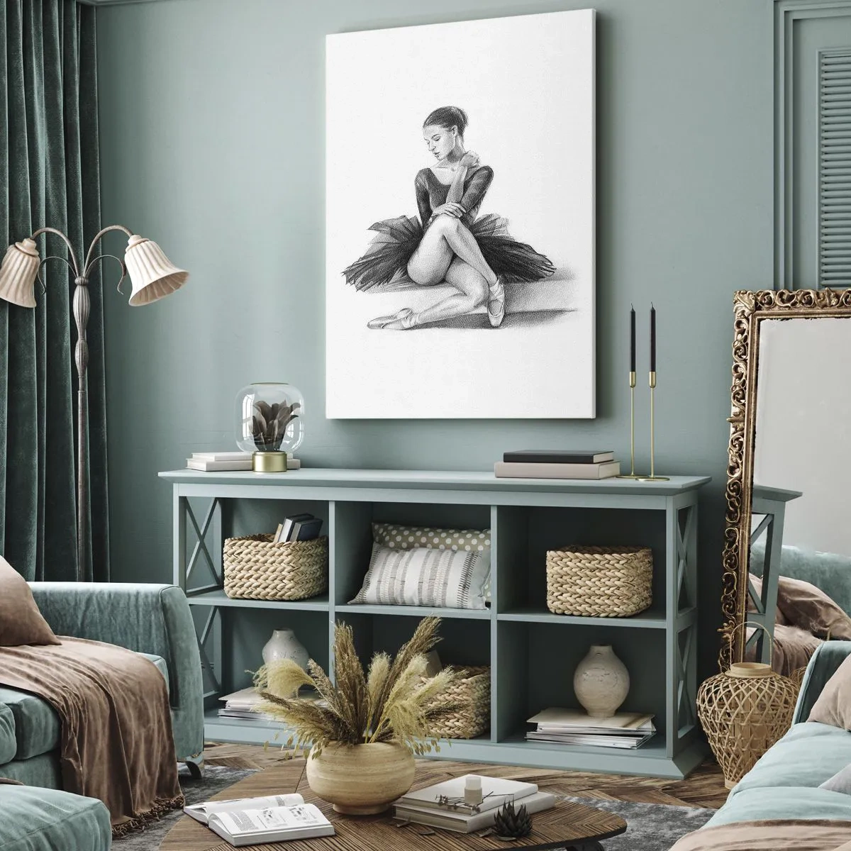 Lærredstryk - Billede på lærred - Fortryllet af dans - 50x70 cm