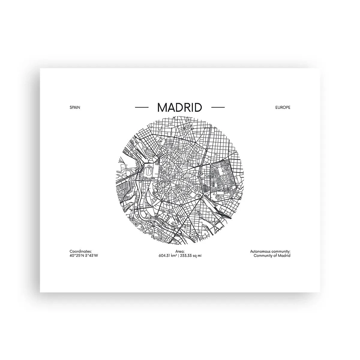 Plakat - Madrids anatomi - 50x40 cm