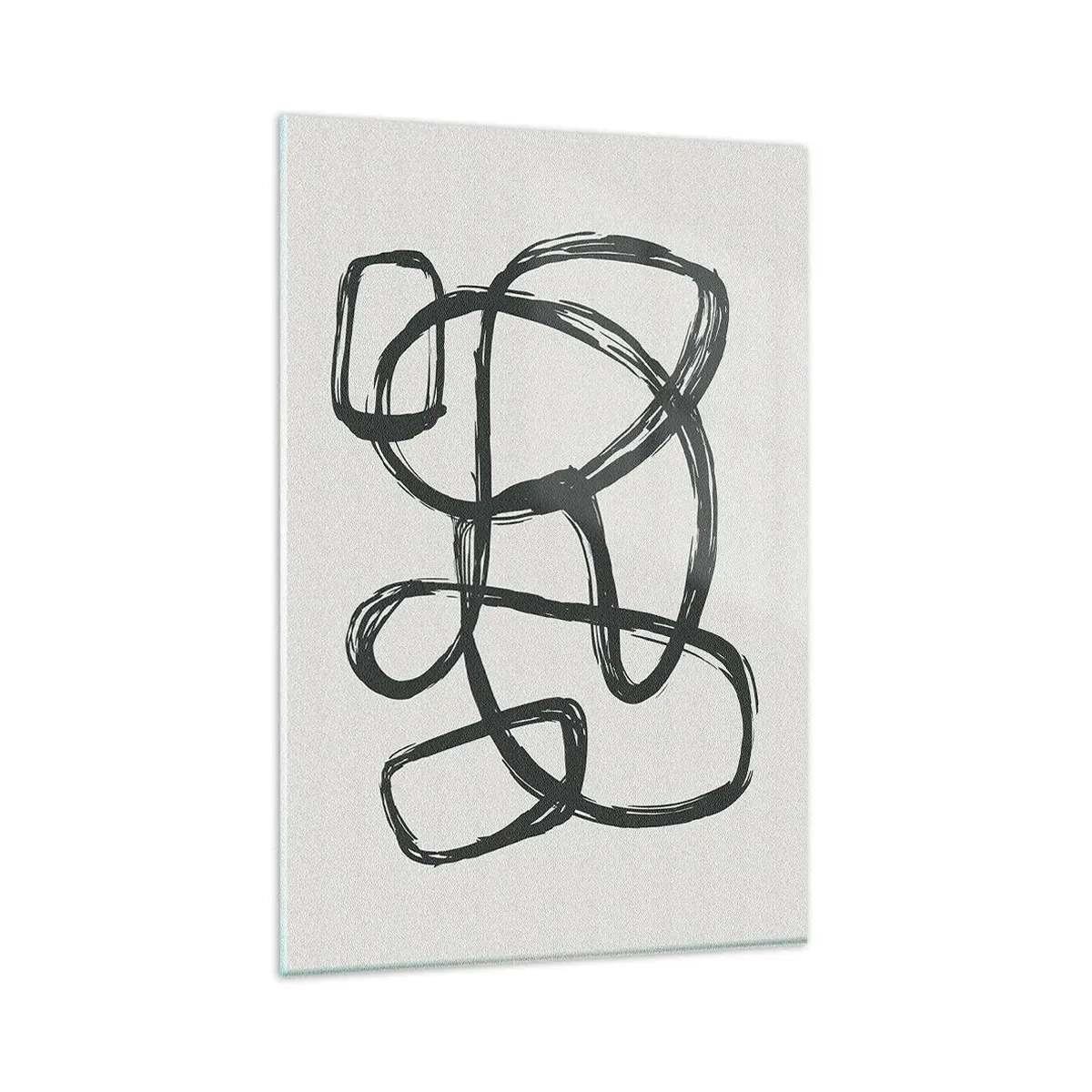 Billede på glas - Loopet abstraktion - 80x120 cm