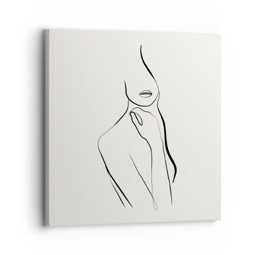 Lærredstryk - Billede på lærred - Bølge af melankoli - 30x30 cm