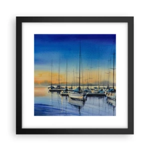 Plakat i sort ramme - Slutningen på en god dag - 30x30 cm