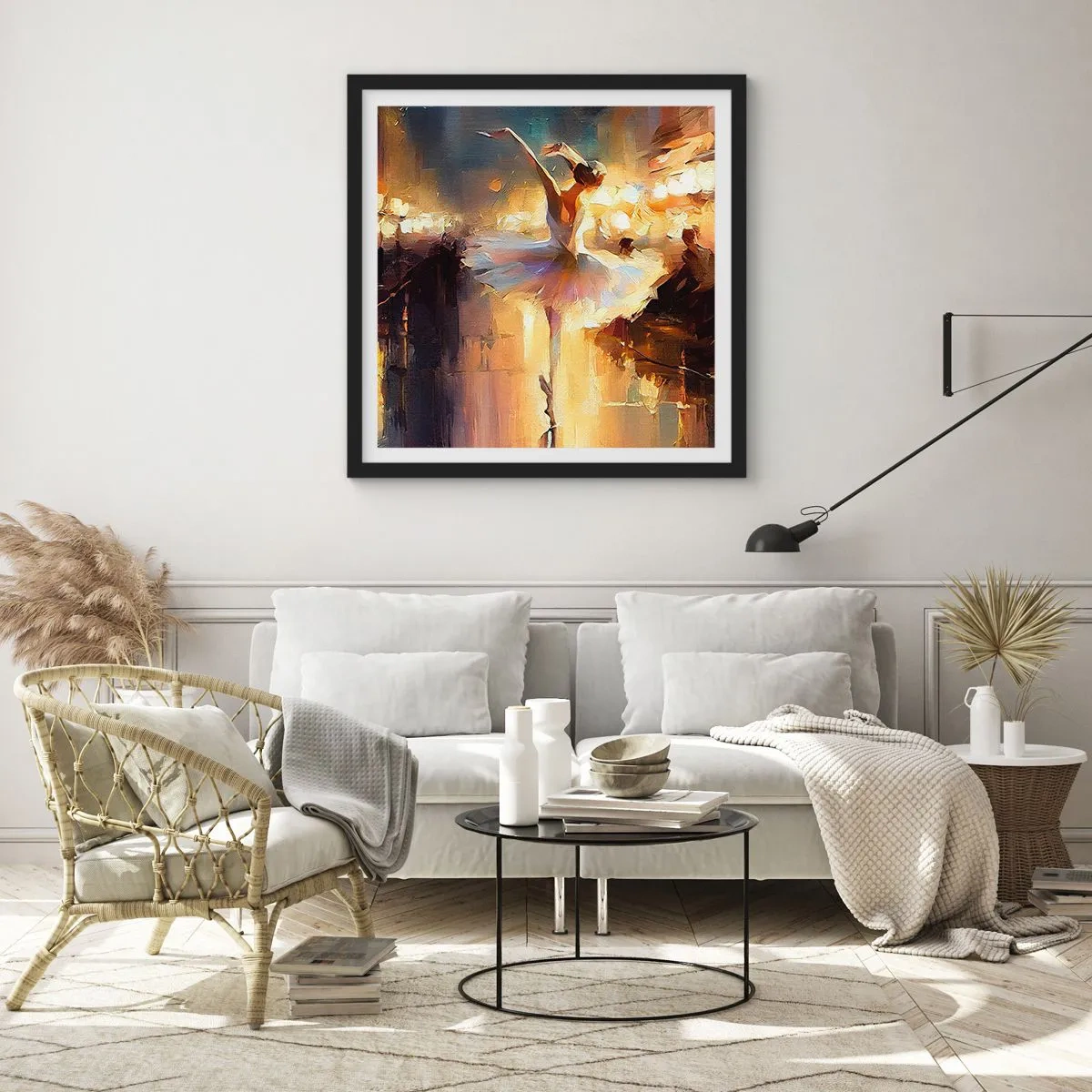 Plakat i sort ramme - Et mirakel på gaden - 60x60 cm