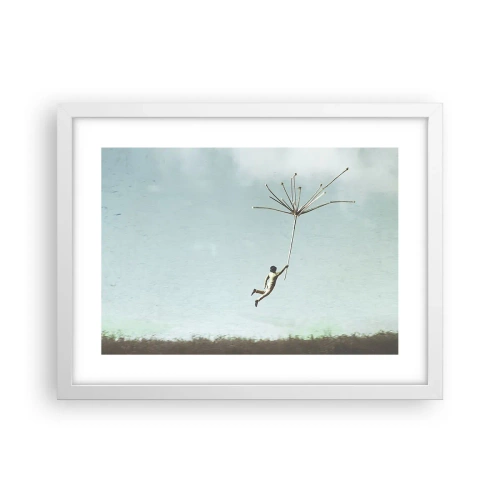 Plakat i hvid ramme - Drager, blæsere, vind - 40x30 cm