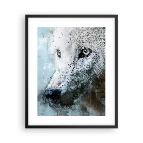 Plakat i sort ramme - Mød ulvesjælen - 40x50 cm
