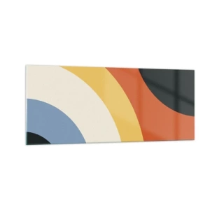 Billede på glas - Over for hinanden - 100x40 cm