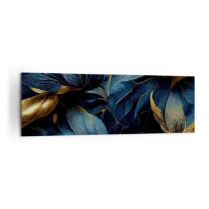 Lærredstryk - Billede på lærred - Foret med guld - 160x50 cm