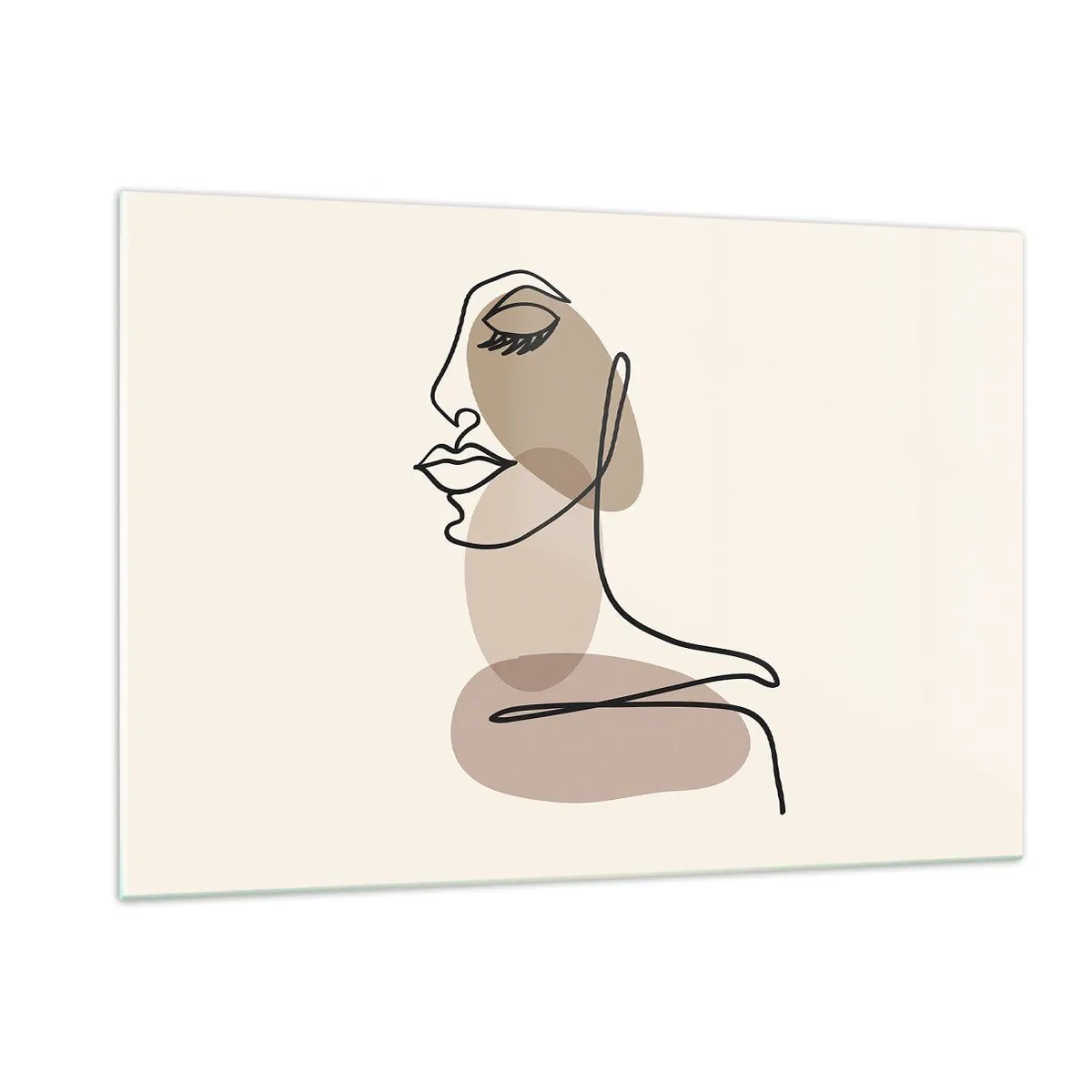 Billede på glas - En vis linje af skønhed - 120x80 cm