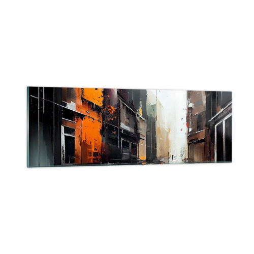 Billede på glas - Regnfuld dag - 90x30 cm