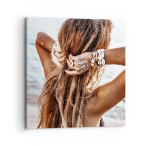 Lærredstryk - Billede på lærred - Søster af vand og solskin - 70x70 cm