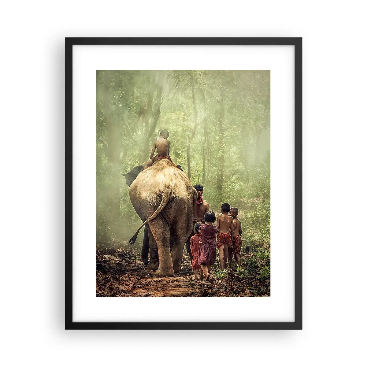 Plakat i sort ramme - Den nye Junglebog - 40x50 cm