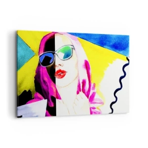 Lærredstryk - Billede på lærred - Jeg er ikke hvid, og jeg er ikke sort - 100x70 cm